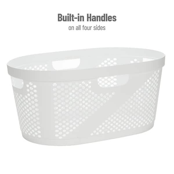 Mind Reader Basket Collection Tan 21.25 H x 18 W x 14.5 D, Plastic  Modern Rectangle Laundry Room Hamper, Foldable FOLHAMP61-BRNM - The Home  Depot