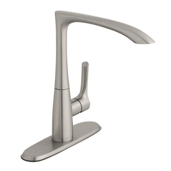 Glacier Bay Menlo Contemporary Single-Handle High-Arc Standard Kitchen Faucet in Stainless Steel
