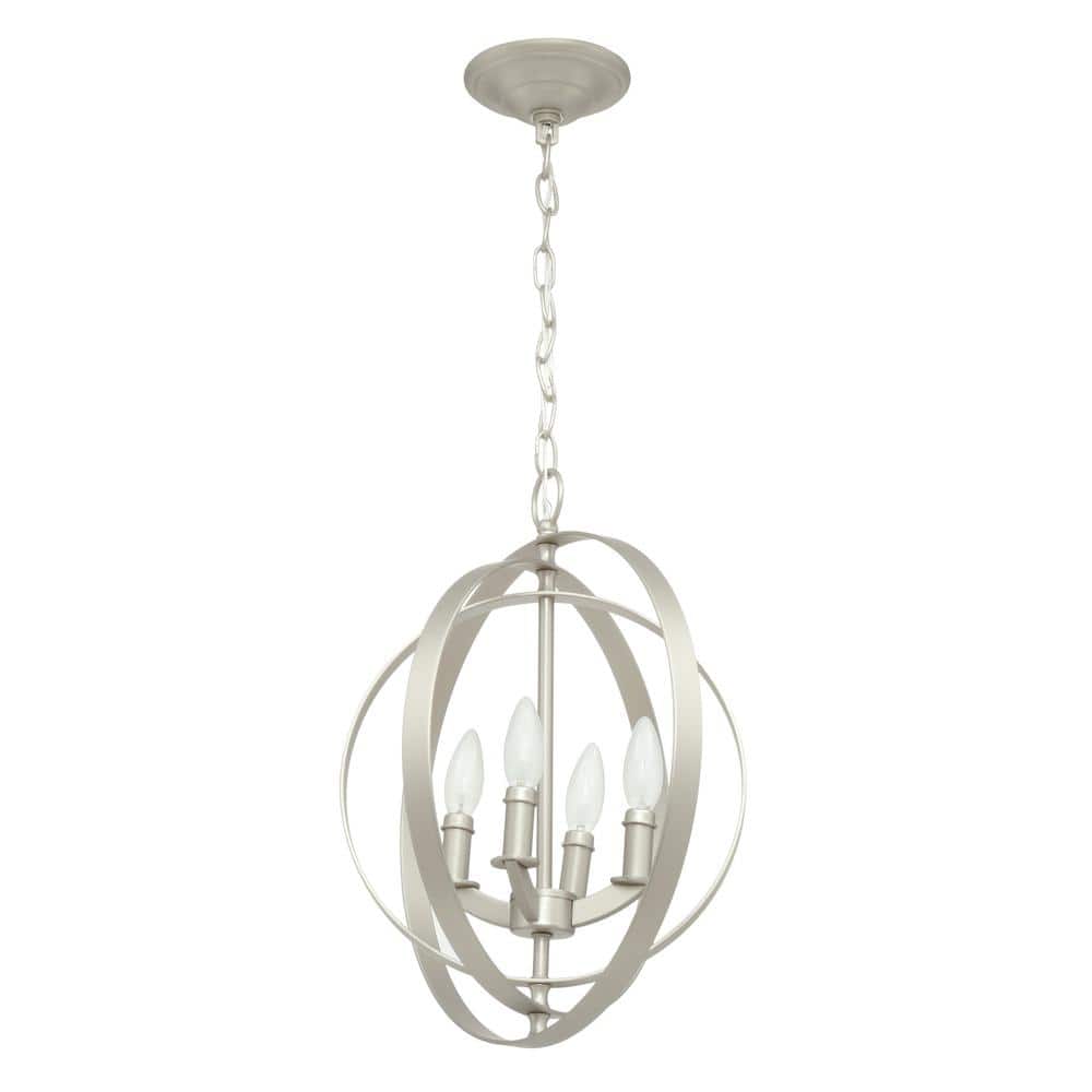 Equinox 4-Light Burnished Silver Globe Pendant