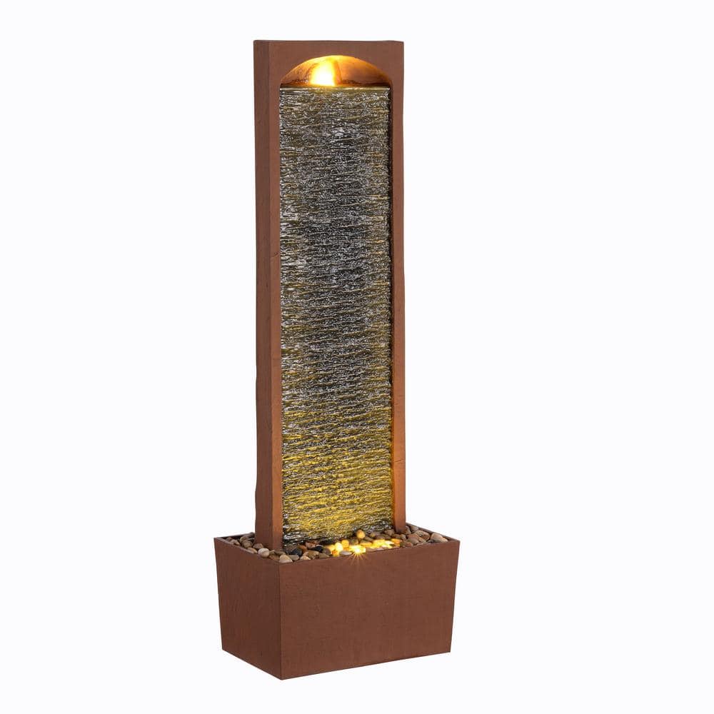 38.58 in. Red Modern Style Polyresin Cascade Waterfall Fountain with LED Lights price history on PriceWatchPro