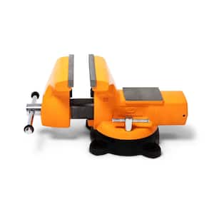 8 in. Heavy-Duty Vise with Swivel Base and Anvil Surface