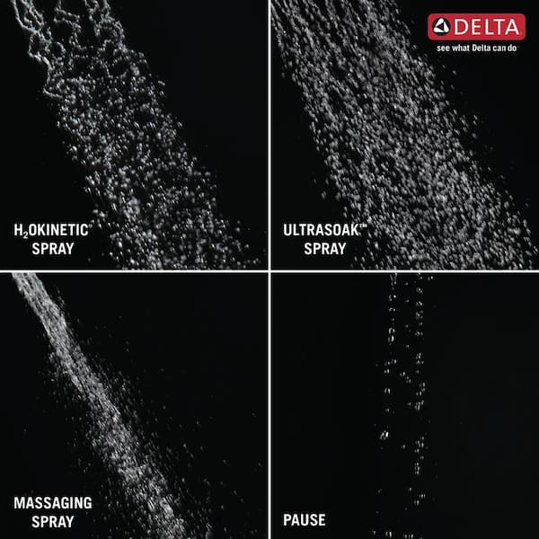 4-Spray Patterns 1.75 GPM 8.25 in. Wall Mount Fixed Shower Head with H2Okinetic in Venetian Bronze