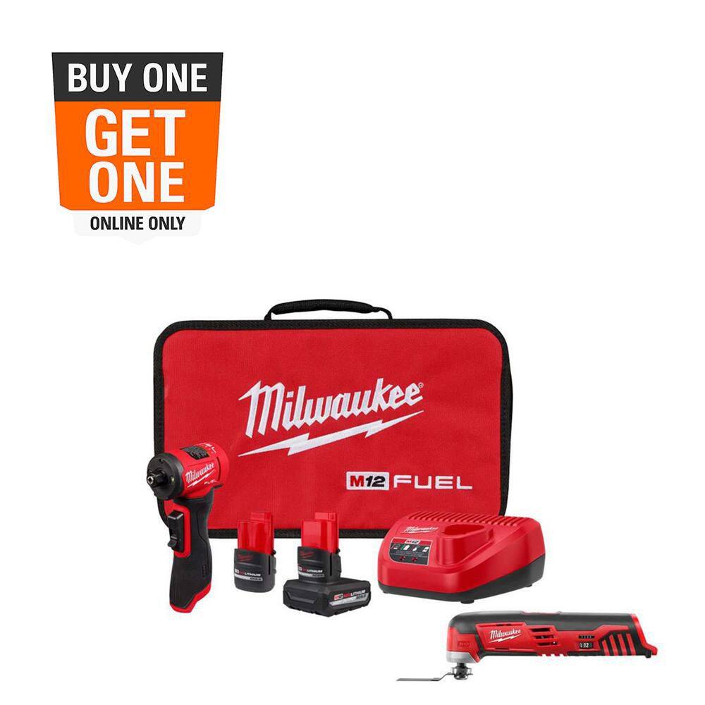 M12 FUEL 12V Lithium-Ion Brushless Cordless 1/4 in. Right Angle Die Grinder with M12 Cordless Oscillating Multi-Tool price history on PriceWatchPro