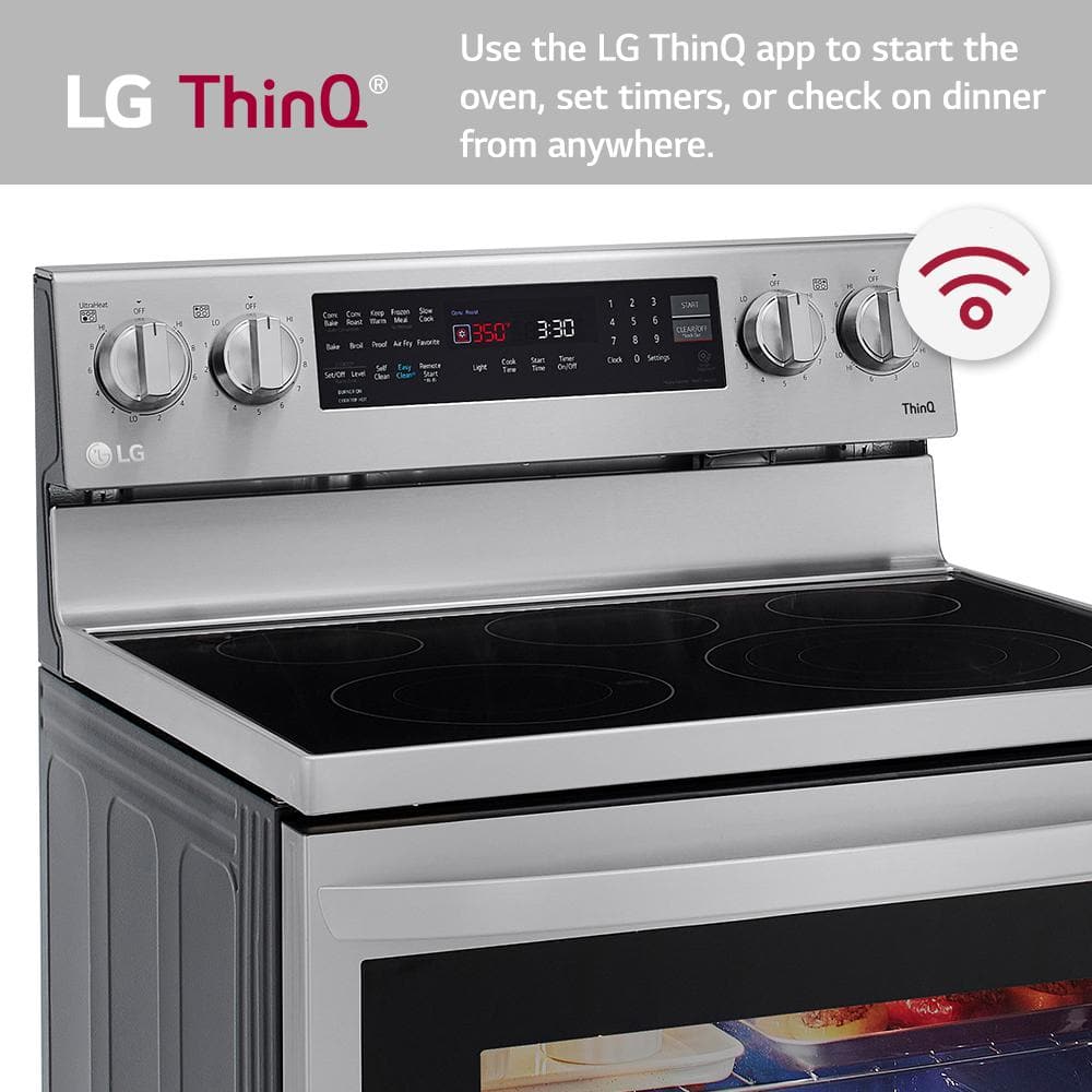 LG 30" Stainless Steel Smart Freestanding Electric Range