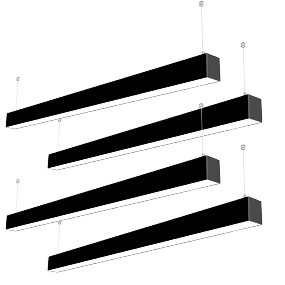 4 ft. 50-Watt Integrated LED Dimmable Black Up and DownPendant Shop Light for Office, Dining Room, Restaurant (4-Pack） price history on PriceWatchPro