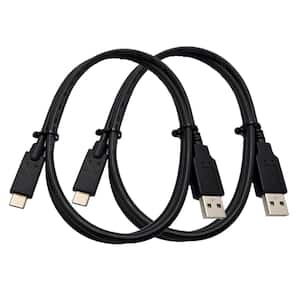 1 Meter 3.3 ft. USB 2.0 USB-C to USB-A M/M Cable (2-Pack)