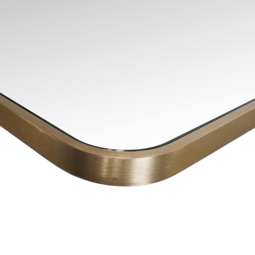 Trinity Full-Length 67" x 24" Rectangular Bronze and Gold Wall Mirror