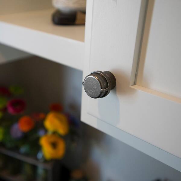 1-1/4 in. Pipeline Black Nickel Vibed Cabinet Knob 1-1/4 in. Pipeline Black Nickel Vibed Cabinet Knob