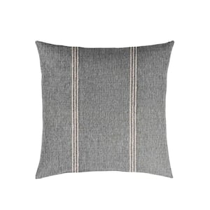 Sorra Home Sunbrella Lengthen Stone Square Outdoor Throw Pillow