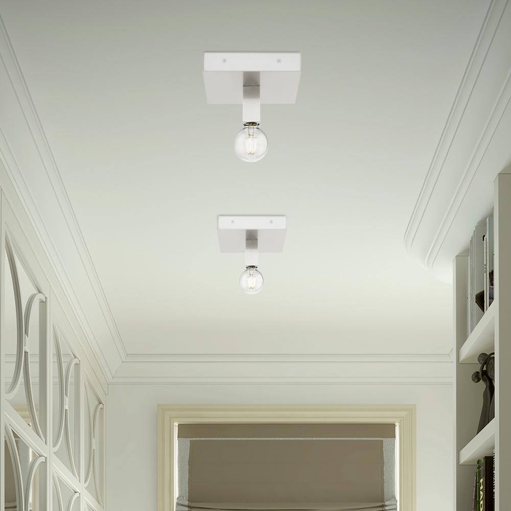 Solna Sleek Minimalist Brushed Nickel LED Flush Mount Light