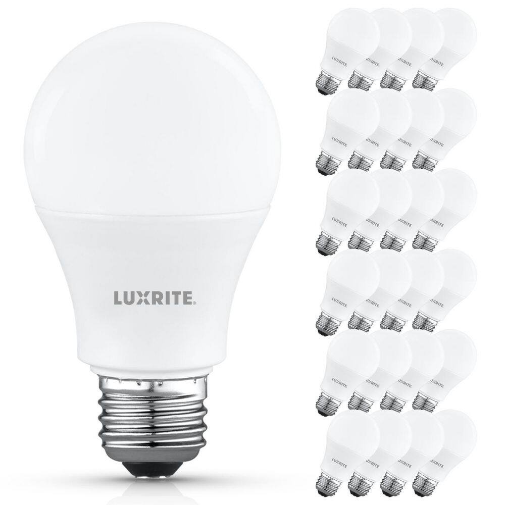 60-Watt Equivalent A19 LED Light Bulb 3000 K Soft White 8-Watt 800 Lumens Non-Dimmable E26 ETL Listed Damp Rated 24-Pack price history on PriceWatchPro