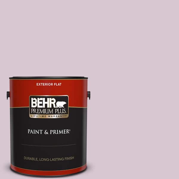 BEHR PREMIUM PLUS 1 gal. #680E-3 Rosy Lavender Flat Exterior Paint & Primer