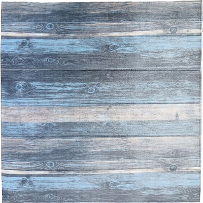 Falkirk Jura III 1/4 in. x 28 in. x 28 in. Peel & Stick Blue Beige Faux Wood PE Foam Decorative Wall Paneling (10-Pack)