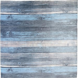 Falkirk Jura III 1/4 in. x 28 in. x 28 in. Peel & Stick Blue Beige Faux Wood PE Foam Decorative Wall Paneling (5-Pack)