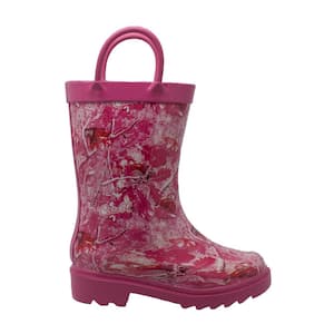 Case IH Girls Toddler Size 7 Camo Pink Rubber Rain Boots CI-5006-M070 ...
