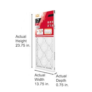 14 in. x 24 in. x 1 in. Allergen Plus Pleated Furnace Air Filter FPR 7, MERV 11 (2-Pack)