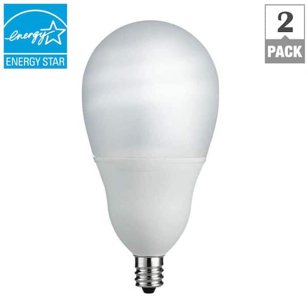 Philips 60W Equivalent Daylight Deluxe (6500K) Silicone A19 Fan CFL Light Bulb (2-Pack) (E*)
