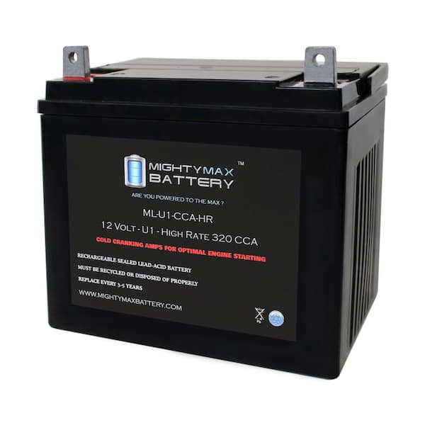 MIGHTY MAX BATTERY ML-U1-CCAHR-XRP 12V 320CCA Replacement Battery Compatible with Craftsman LT1000 U1 Lawn Mower and Tractor