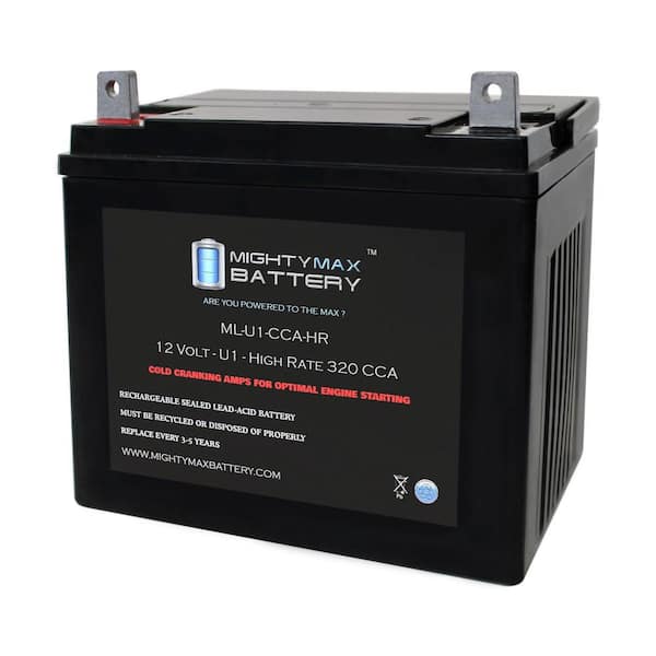 MIGHTY MAX BATTERY ML-U1-CCAHR-XRP 12V 320CCA Replacement Battery Compatible with Rally RL1844 U1R Lawn Mower and Tractor
