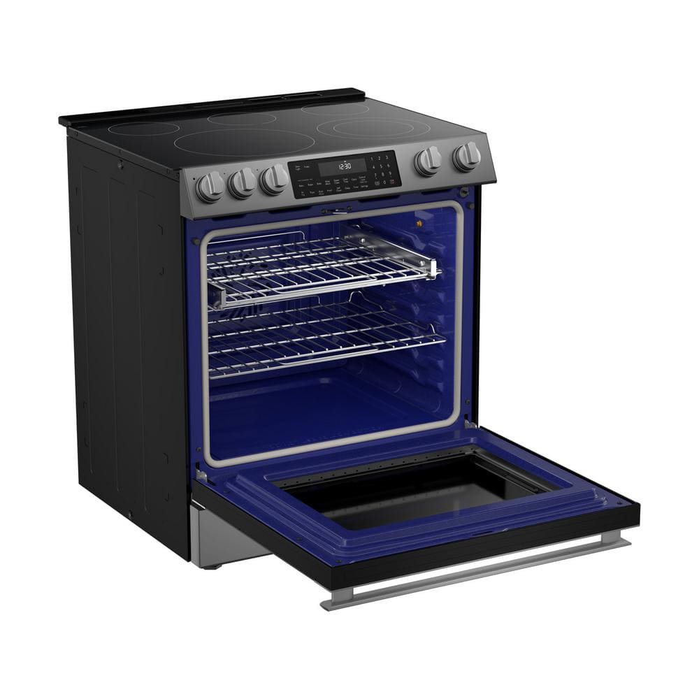 Sharp 30-inch Stainless Steel Slide-In Electric Range with Convection Oven