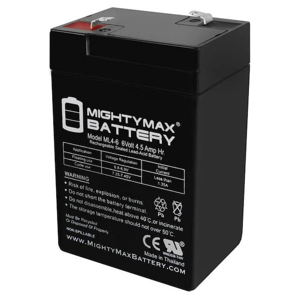 6-Volt 4.5Ah SLA Rechargeable Battery Deep Cycle Household Use Replacement for GH645