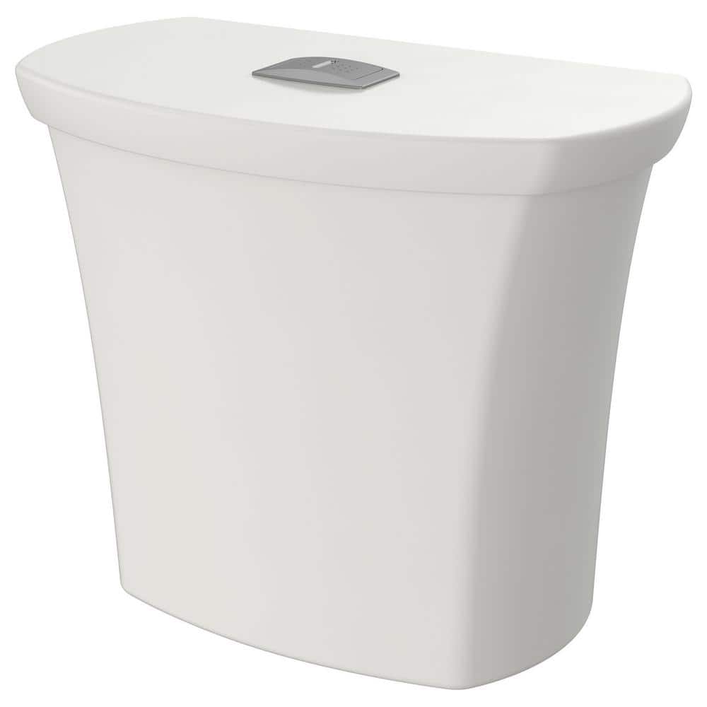 White Dual Flush Toilet Tank with Soft Angles