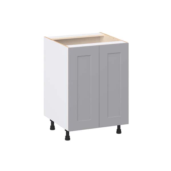 J COLLECTION Roseland 24 in. W x 24 in. D x 34.5 in. H Assembled Shaker Sink Base Kitchen Cabinet in Slate Gray