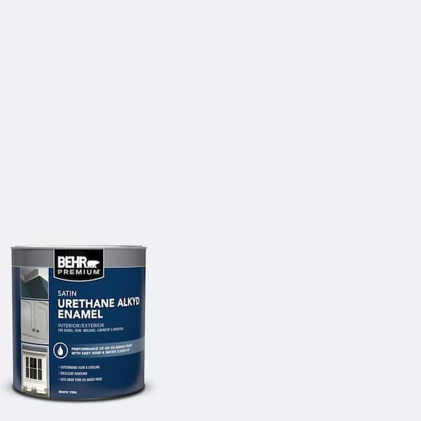 BEHR PREMIUM 1 qt. #BL-W10 Maui Mist Satin Enamel Urethane Alkyd Interior/Exterior Paint