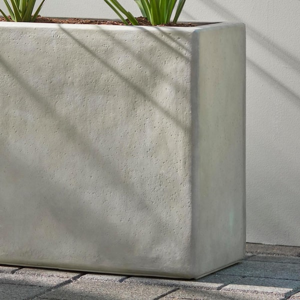 Vigoro 24 in. Amador Medium Gray Deck Box Planter (24 in. L x 11