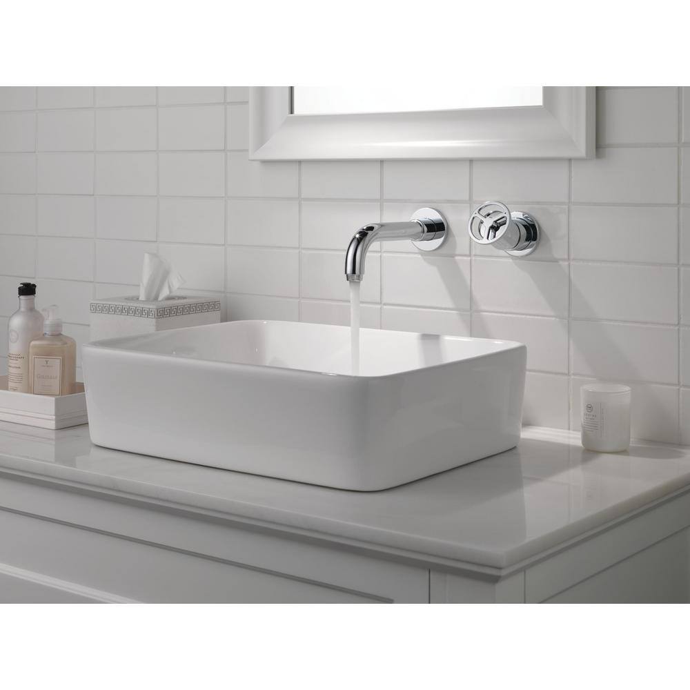 Chrome Wall Mounted Modern Brass Bathroom Faucet