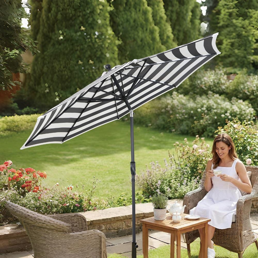 9 ft. Aluminum Cantilever Residential Solar Tilt Half Patio Umbrella price history on PriceWatchPro