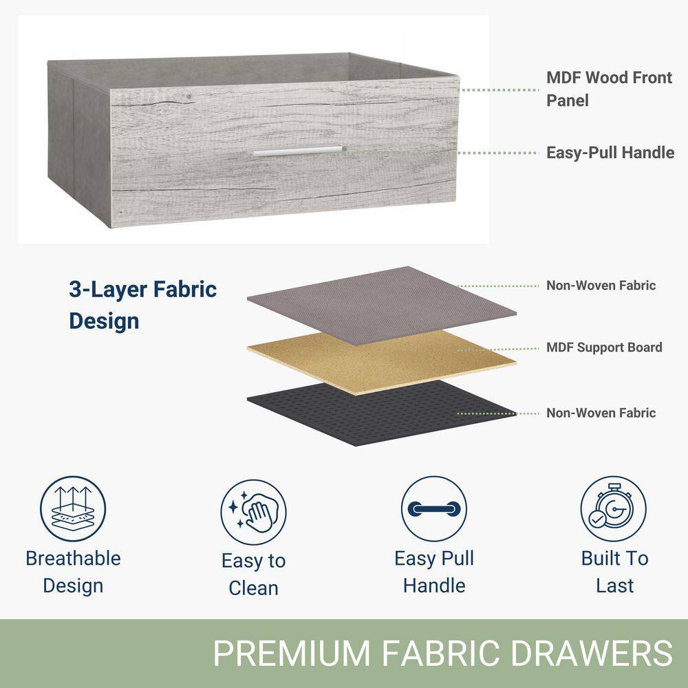 Grey 6-Drawer 44.5 in. Wide Dresser - thumbnail 5