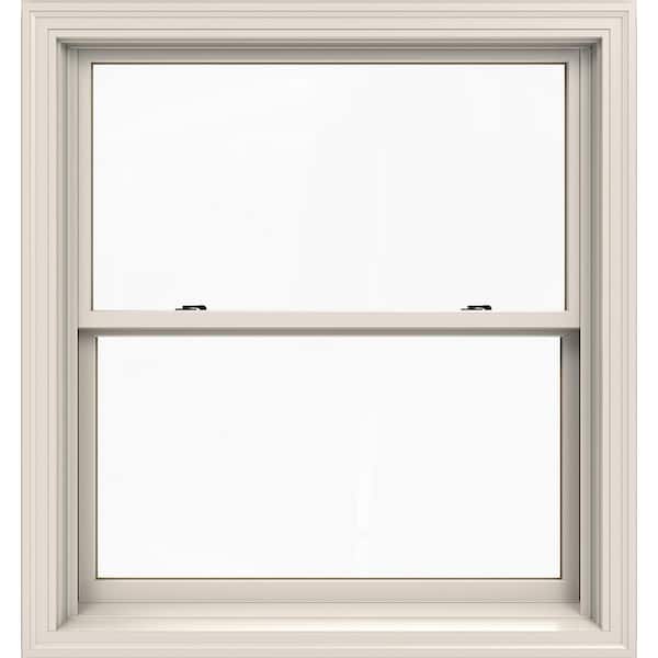 JELD-WEN 37.375 in. x 40.5 in. W-2500 Series Primed Wood Double Hung Window w/ Natural Interior and Low-E Glass
