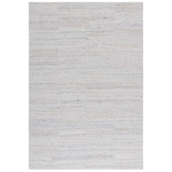 Pine 4 ft. x 6 ft. Silver/Gray Gradient Striped Area Rug