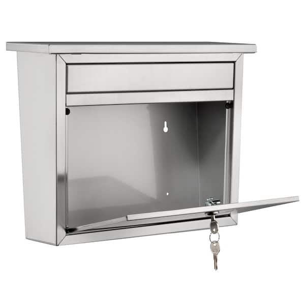Maya Locking Stainless Steel Wall Mount Mailbox Maya Locking Stainless Steel Wall Mount Mailbox
