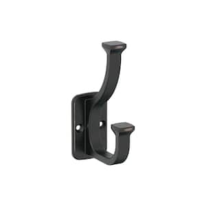 Alder 4-1/2 in. L Oil Rubbed Bronze Double Prong Wall Hook