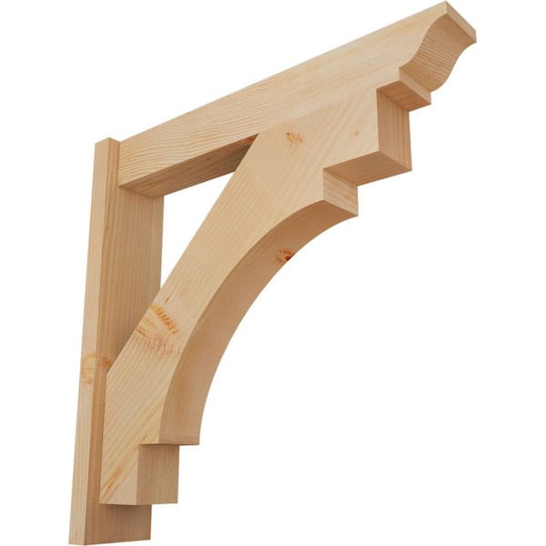 Ekena Millwork 6 in. x 28 in. x 28 in. Douglas Fir Merced Traditional Smooth Outlooker