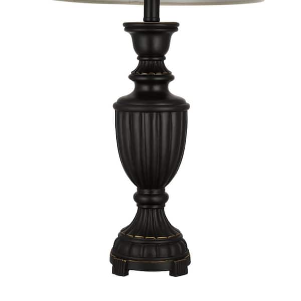 Cresswell 28 In Oil Rubbed Bronze Rustic Farmhouse Table Lamp And Led Bulb Bm1575 02 The Home Depot Cresswell 28 In Oil Rubbed Bronze, Farmhouse Table Lamp Bronze