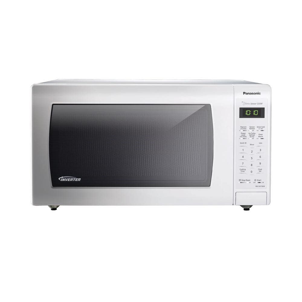 Panasonic 1.6 cu. ft. Countertop Microwave in White, Built-In