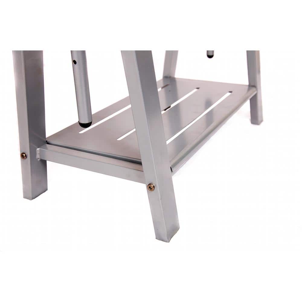 Gray Adjustable Height Standing Desk with Metal Base