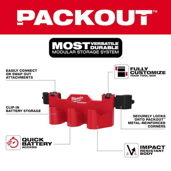 PACKOUT M12 Battery Tool Box Rack Attachment