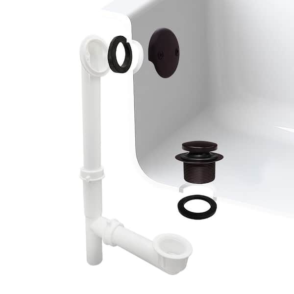 1-1/2 in. Poly Adjustable Tip-Toe Bath Waste and Overflow, Oil Rubbed Bronze