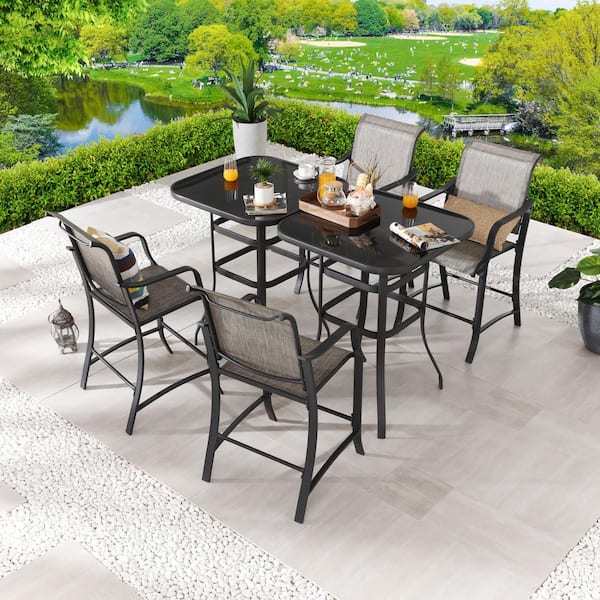 Patio Festival 6-Piece Metal Bar Height Outdoor Dining Set
