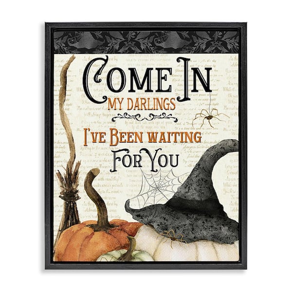 Stupell Industries Spooky Witch Phrase by Deane Beesley 1 Piece Floater Frame Graphic Print Typography Poster Art Print 21 in. x 17 in.