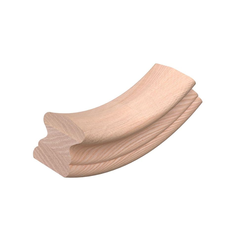 EVERMARK Stair Parts 7512 Unfinished Red Oak Up Easing Handrail Fitting ...