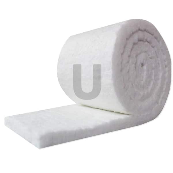 UniTherm Ceramic Fiber Insulation Blanket, R-Value 2.27 (6# Density, 2300F)(1inx48inx25ft) for Kilns, Ovens, Furnaces and Forges