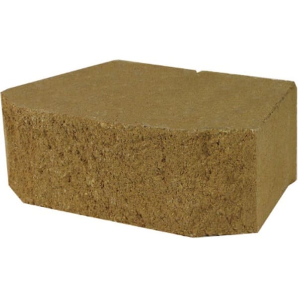 Oldcastle 4 in. x 11.75 in. x 7.75 in. Honey Concrete Retaining Wall Block