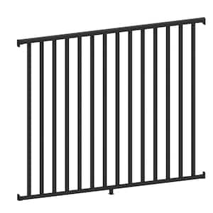 AquatinePLUS 5/8 in. x 72 in. x 4 ft. Black Aluminum Pool Fence Rail and Picket Kit