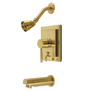 Concord Single Handle 1-Spray Tub and Shower Faucet 1.8 GPM with Corrosion Resistant in. Brushed Brass