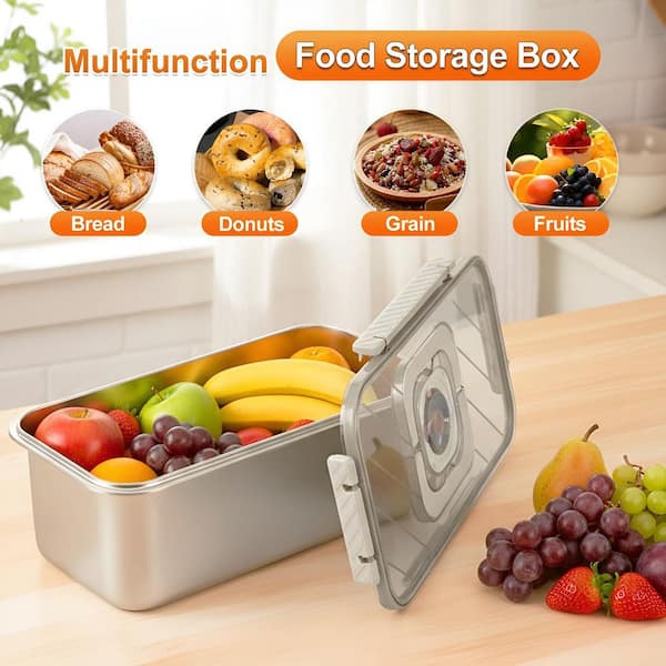 Esepony Stainless Steel Bread Box with Dishwasher Safe, Airtight